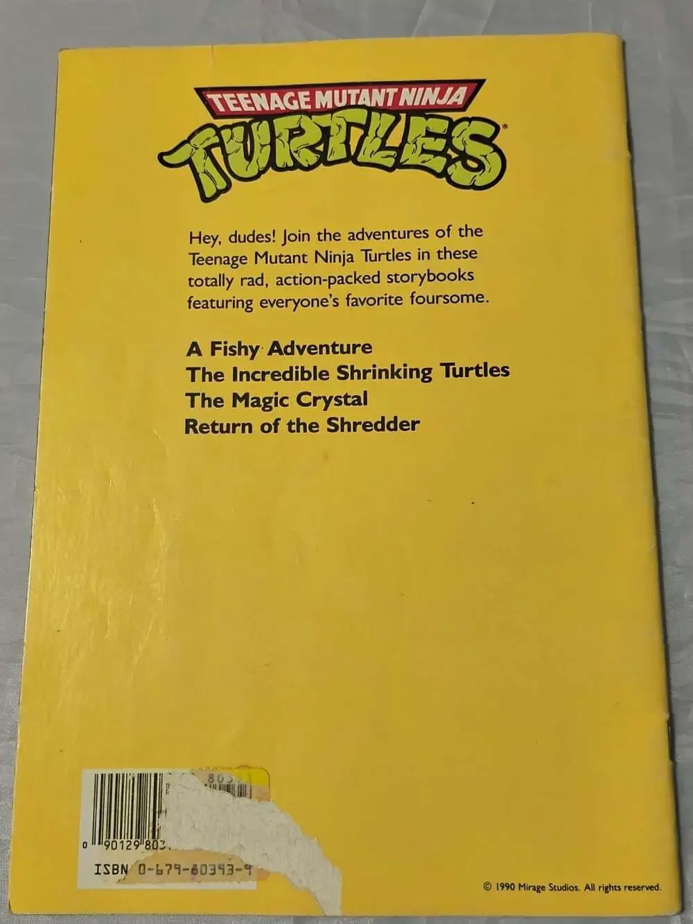 Teenage Mutant Ninja Turtles Lot Of 8 PB Books 1990 Random House Illus